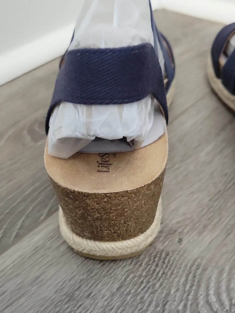 Life Stride Women's Breeze Navy Canvas Strappy Sandals Size 9 NIB